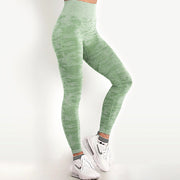 Seamless leggings green#colour_camo-green
