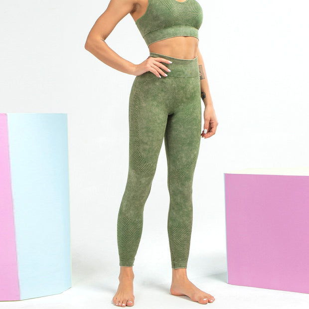Seamless leggings green