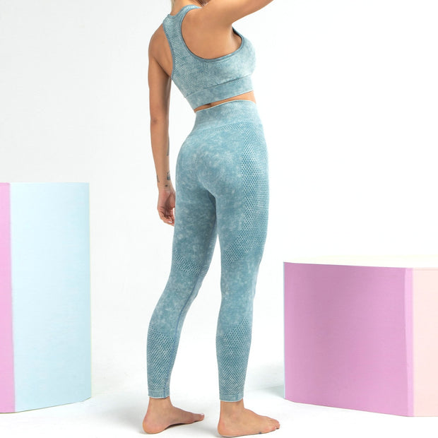 Seamless leggings light blue
